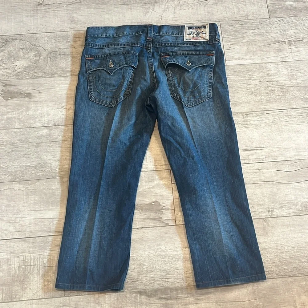 TRUE RELIGION Ricky Flap Relaxed Straight Fit‎ Jeans Size 38